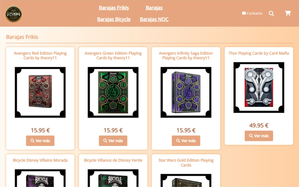 Vista previa del estilo visual de la tienda